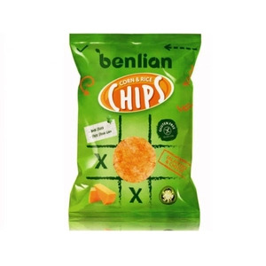 Benlian Kukorica & Barnarizs Chips Jalapeno-Sajt, 50 g