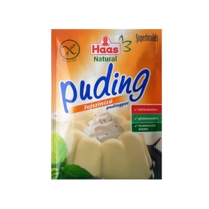 Haas Natural Pudingpor Tejszín ízű, 40 g