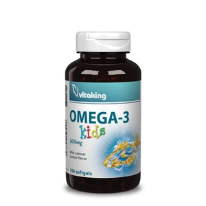Vitaking Omega-3 Kids gélkapszula - citromos, 100 db