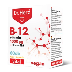 Dr. Herz B12 1000 mcg + Szerves Cink kapszula, 60 db