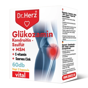 Dr. Herz Glükozamin + Kondroitin-szulfát + MSM kapszula, 60 db