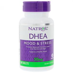 Natrol, DHEA Hangulat és Stressz, 50 mg, 60 db
