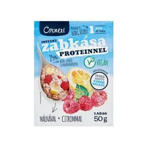 Cornexi Málnás-Citromos Protein Zabkása Édesítőszerrel, Vegán 50G