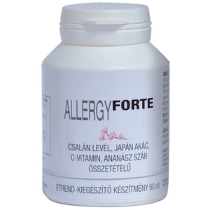 Allergy Forte Csalán Levél+Japán Akác+C-Vitamin+Ananász Szár Összetételű Kapszula 60 db 