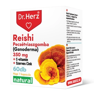 Dr. Herz Reishi 350 mg + C-vitamin + Szerves Cink kapszula, 60 db