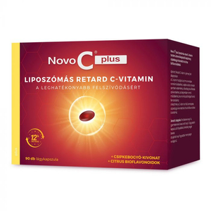 Novo C plus liposzómális C-vitamin csipkebogyóval, 90 db