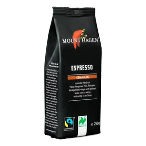 Mount Hagen bio őrölt Espresso kávé, 250 g