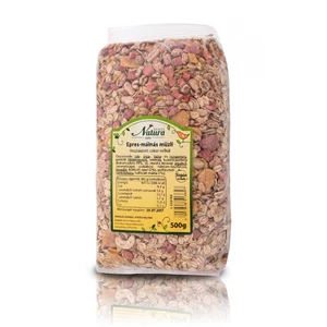 Natura müzli epres-málnás, 500 g