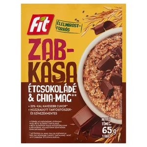 Fit Reggeli zabkása chia-maggal és étcsokoládéval, 65 g