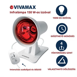 Infralámpa extra funkciókkal (150 W-os izzóval)
