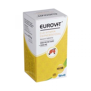 Eurovit C+D vitamin csipkebogyóval 45db