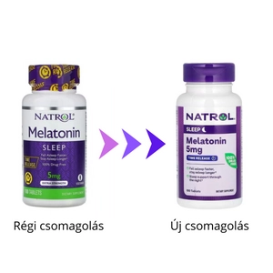 Natrol Melatonin 5 mg, lassú felszívódású, 100 db