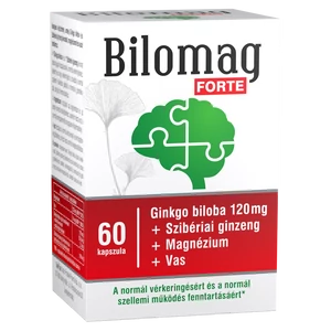 Bilomag forte 120mg gingko biloba kivonatot tartalmazó étrend-kiegészítő kapszula, 60 db