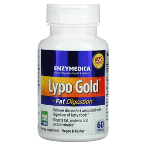 Enzymedica Lypo Gold Lipáz enzimkeverék kapszula, 60db