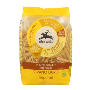 Alce Nero bio durumtészta teljes kiőrlésű penne, 500 g