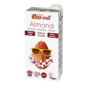 Ecomil bio mandulaital cukormentes - vanília, 1000 ml