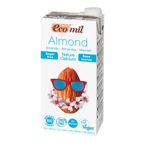 Ecomil bio mandulaital kálciummal édesítőszer nélkül, 1000 ml