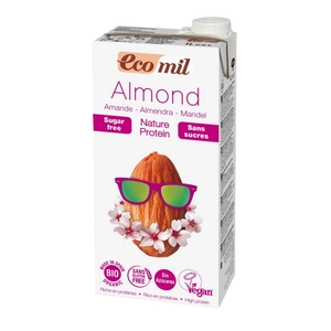 Ecomil bio mandulaital cukormentes-protein, 1000 ml