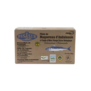 Makréla filé bio extraszűz olíva olajban, dobozban, 125 g