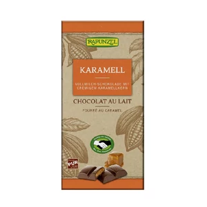 Rapunzel tejcsokoládé krémes karamell töltelékkel bio, 100 g