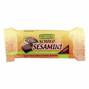 Rapunzel bio csokoládés szezámszelet, 27 g