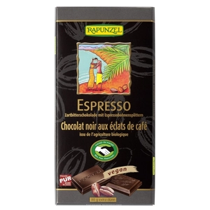Rapunzel bio Félédes kávés csokoládé, vegán 80 g