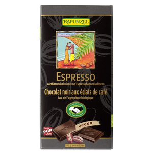 Rapunzel bio Félédes kávés csokoládé vegán 80 g