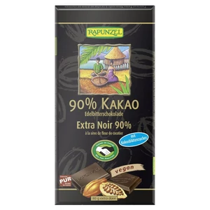 Rapunzel bio Keserűcsokoládé 90%-os, kókuszvirágcukorral, 80g