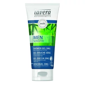 LAVERA Men Férfi Sensitiv 3in1 tusfürdő és sampon, 200 ml