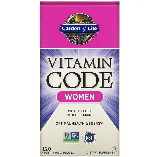 Garden of Life, Vitamin Code, Whole Food Multivitamin nőknek, 120 db