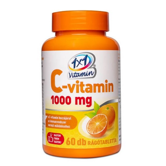 1x1 vitaday C-vitamin 1000 mg rágótabletta, 60 db
