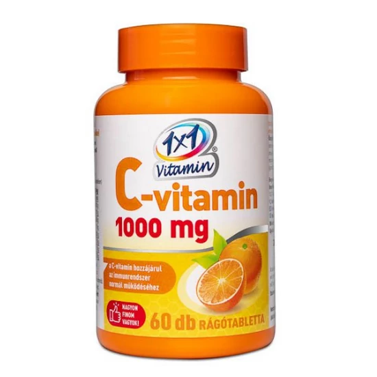 1x1 vitaday C-vitamin 1000 mg rágótabletta, 60 db