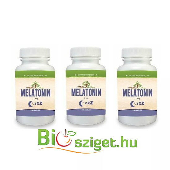 Mother Nature Melatonin 3 mg, 100 db x 3-as csomag