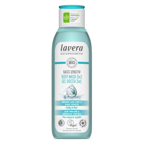 Lavera Basis sensitiv tusfürdő és sampon 2in1, 250 ml