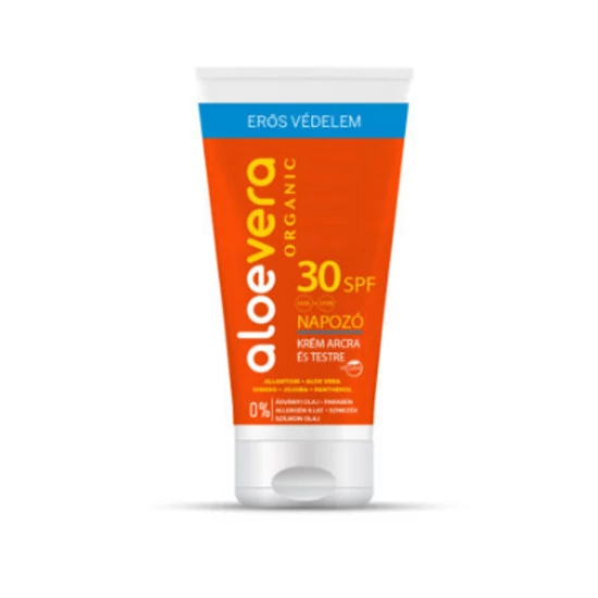 Alveola Aloe vera eredeti spf30 napozó krém arcra és testre, 50 ml