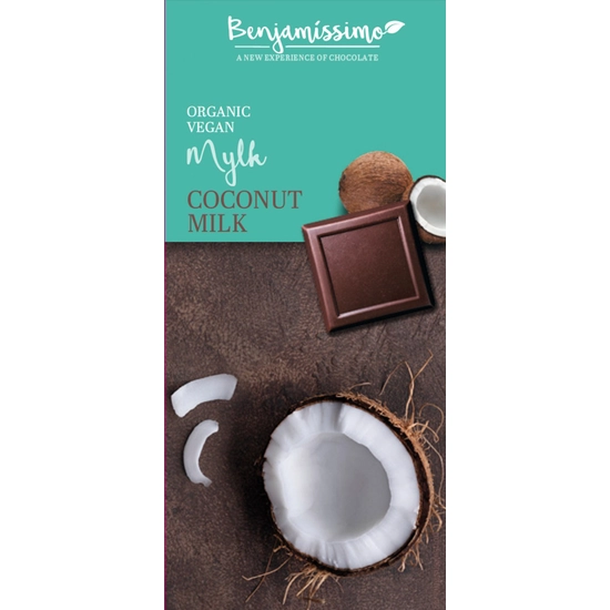 Benjamissimio bio vegán kókusztejes csokoládé, 70 g