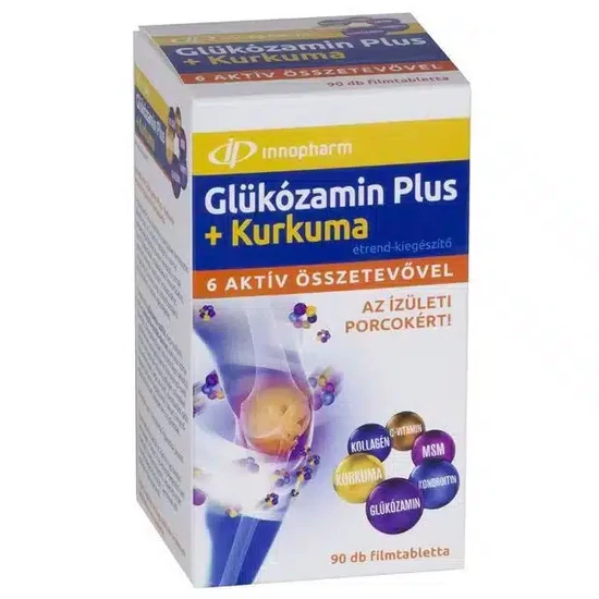 Innopharm glükózamin plus+kurkuma filmtabletta 90 db