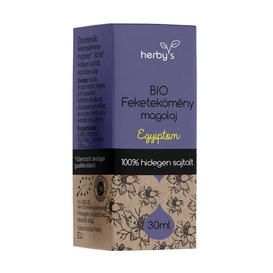 Herbys bio feketekömény olaj hidegen sajtolt 30 ml