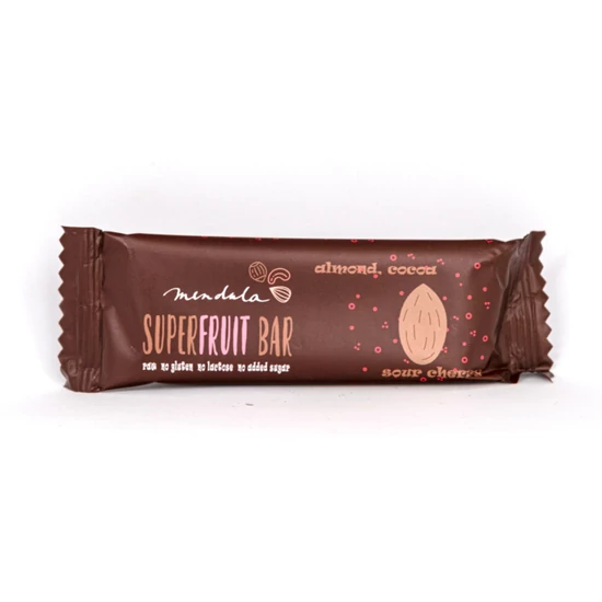 Mendula kakaós-meggyes superfruit bar, 40 g