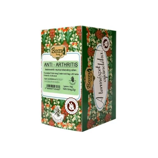 Boszy Anti-arthritis filteres tea reuma, köszvény ellen, 20 filter