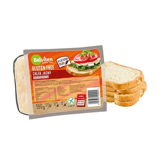 Balviten gluténmentes szeletelt fehér kenyér, 190 g