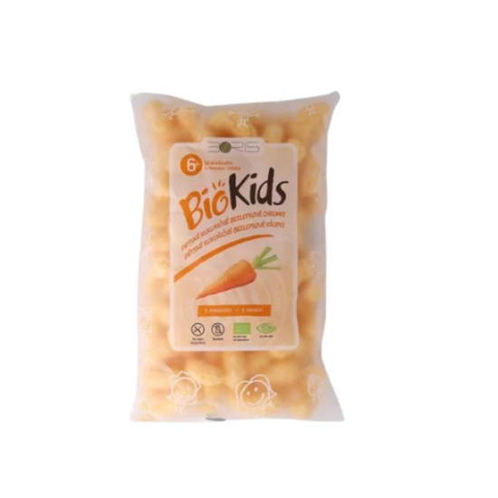 Biokids bio extrudált kukorica snack sárgarépa, 55 g