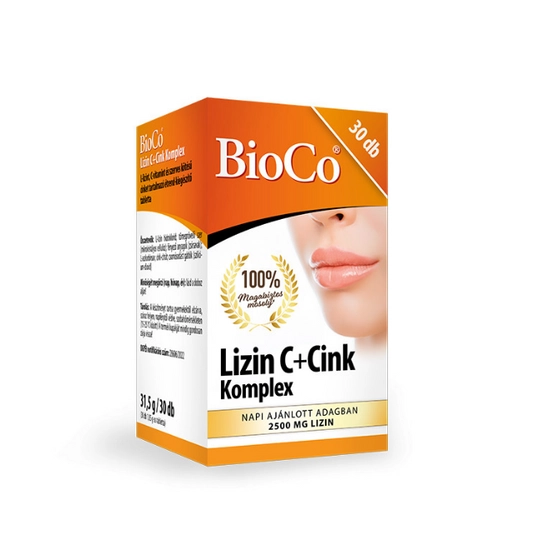 BioCo Lizin C+Cink komplex, 30 db