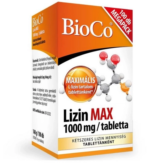 BioCo Lizin max1000 mg megapack, 100 db