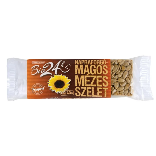 Biopont bio mézes szelet, napraforgós, 40 g