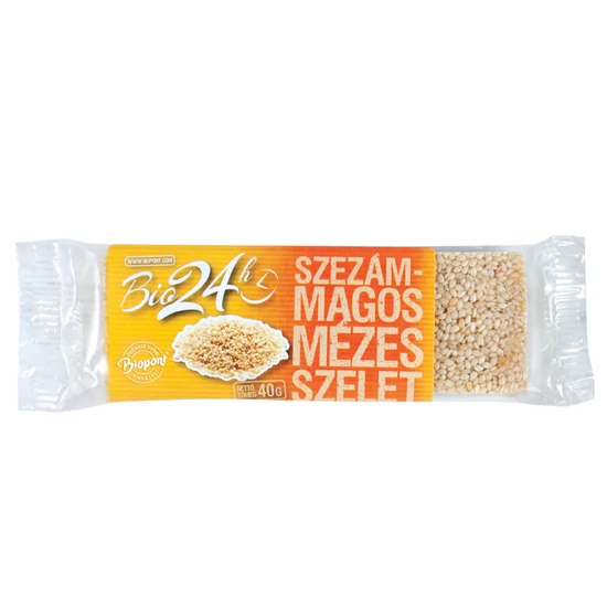 Biopont bio Mézes szelet, szezámmagos, 40 g