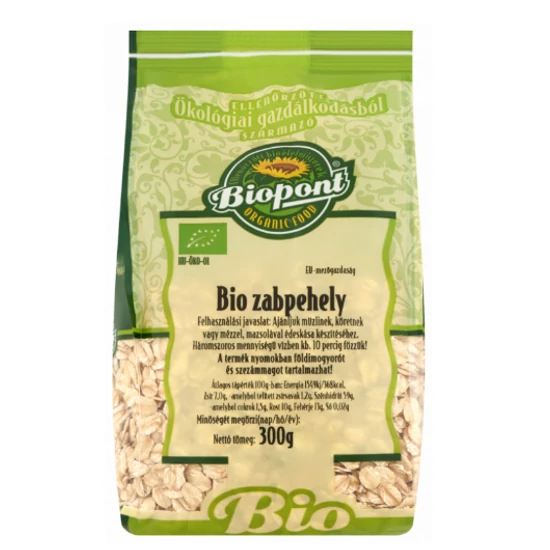 Biopont bio nagyszemű Zabpehely, 300 g