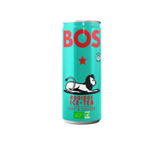 Bos organikus rooibos ice tea lime és gyömbér, 250 ml