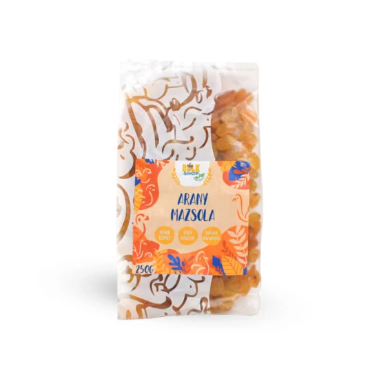 Bulkshop arany mazsola, 250g