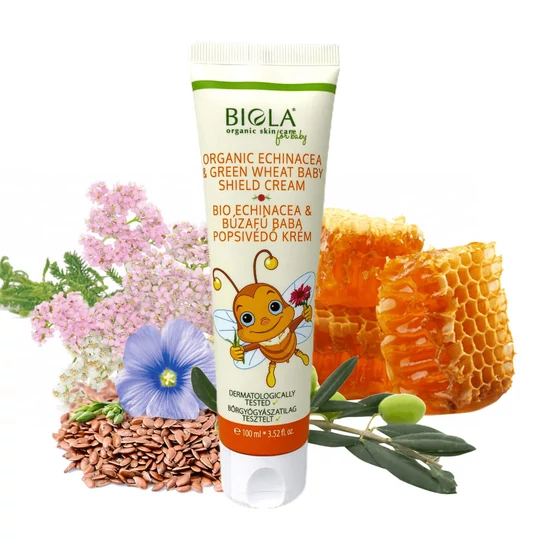 Biola bio Echinacea és búzafű popsivédő krém, 100 ml